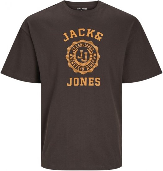 Jack & Jones VICTO T-Shirt Brown - T-shirts - T-shirts Homme Grande Taille