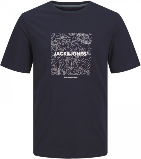 Jack & Jones LINER T-Shirt Navy Blazer - T-shirts - T-shirts Homme Grande Taille
