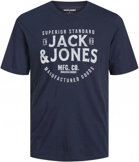 Jack & Jones JJJEANS T-Shirt Navy - T-shirts - T-shirts Homme Grande Taille