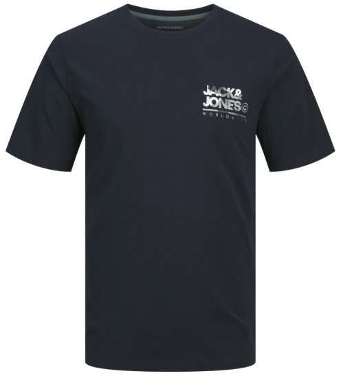Jack & Jones JJLUKE T-Shirt Navy Blazer - T-shirts - T-shirts Homme Grande Taille