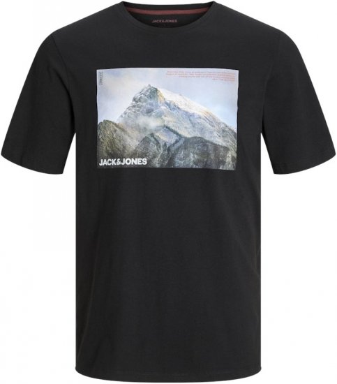 Jack & Jones MAINE T-Shirt Black - T-shirts - T-shirts Homme Grande Taille