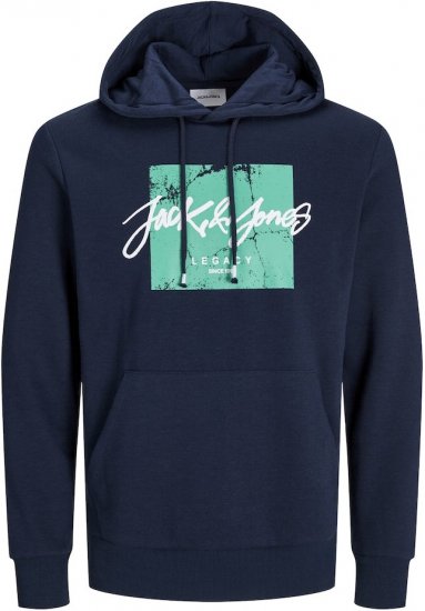 Jack & Jones Tiley Hoodie Navy Blazer - Sweatshirts & hoodies - Sweatshirts/Hoodies grande taille homme