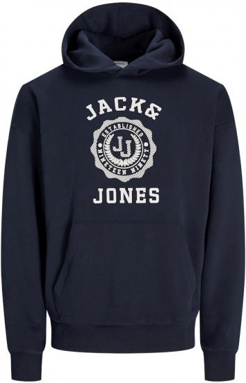 Jack & Jones VICTO Hoodie Navy Blazer - Sweatshirts & hoodies - Sweatshirts/Hoodies grande taille homme