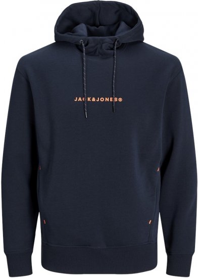 Jack & Jones TREE Hoodie Navy Blazer - Sweatshirts & hoodies - Sweatshirts/Hoodies grande taille homme