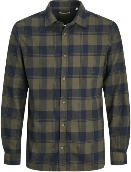 Jack & Jones JJJOSHUA Shirt Green - Chemises - Chemises Grandes Tailles Hommes