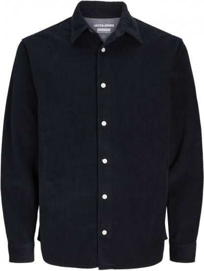 Jack & Jones CORDUROY Shirt Black - Chemises - Chemises Grandes Tailles Hommes