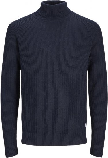 Jack & Jones PANNEL Turtleneck Knitted Sweater Navy Blazer - Sweatshirts & hoodies - Sweatshirts/Hoodies grande taille homme