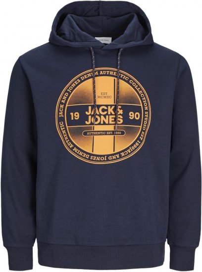 Jack & Jones RIO Hoodie Navy Blazer - Sweatshirts & hoodies - Sweatshirts/Hoodies grande taille homme