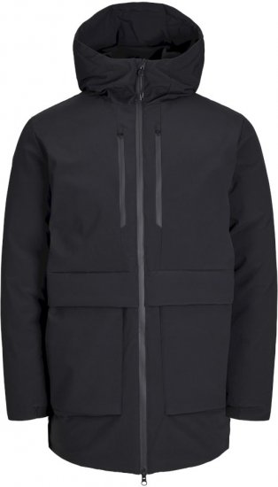 Jack & Jones CHARLIE Windproof Parka Black - Vestes - Vestes homme grandes tailles