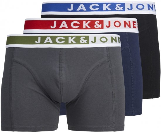 Jack & Jones JACKARIM Trunks 3-Pack Red - Sous-vêtements & bain - Sous-vêtements Grande Taille