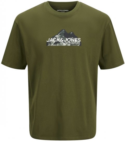 Jack & Jones JCOMOUNTAIN LOGO T-Shirt Cypress - T-shirts - T-shirts Homme Grande Taille