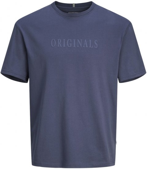 Jack & Jones JORFREDERIKSBERG T-Shirt Blue - T-shirts - T-shirts Homme Grande Taille