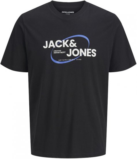 Jack & Jones RAY T-Shirt Black - T-shirts - T-shirts Homme Grande Taille