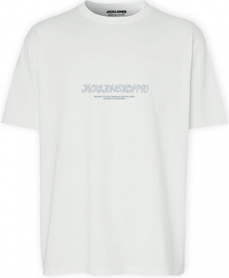Jack & Jones JORBRONX T-Shirt White - T-shirts - T-shirts Homme Grande Taille