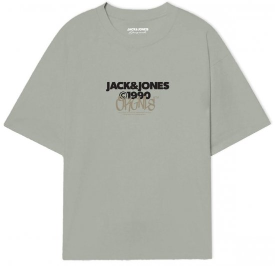 Jack & Jones JORBUSHWICK T-Shirt Mineral Gray - T-shirts - T-shirts Homme Grande Taille