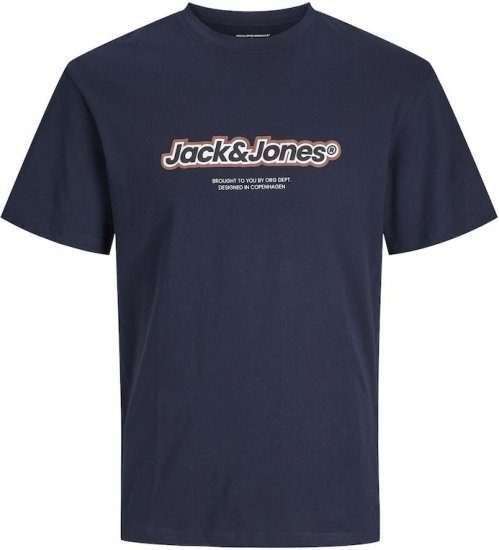 Jack & Jones ESTERBRO Newton T-Shirt Blue - T-shirts - T-shirts Homme Grande Taille