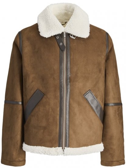Jack & Jones Cole Aviator Jacket Cognac - Vestes - Vestes homme grandes tailles
