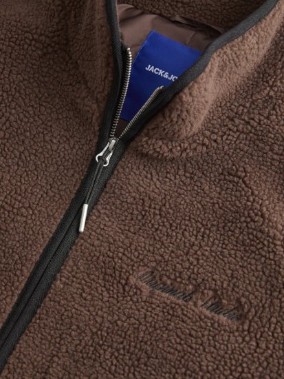 Jack & Jones Norrebro Teddy Jacket Deep Mahogany - Vestes - Vestes homme grandes tailles