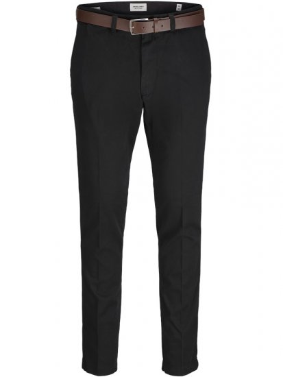 Jack & Jones Marco Franco Chino With Belt Black - Jeans et pantalons - Jeans et Pantalons grande taille 