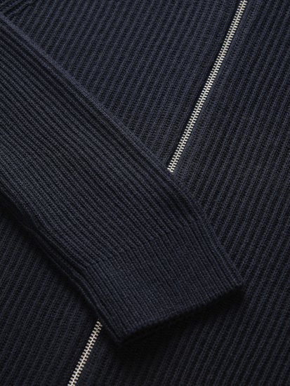 Jack & Jones Pannel Zip Knit Cardigan Sky Captain - Sweatshirts & hoodies - Sweatshirts/Hoodies grande taille homme