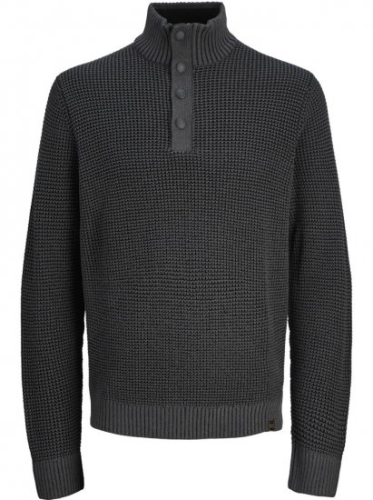 Jack & Jones Ethan High Neck Knit Pullover Black - Sweatshirts & hoodies - Sweatshirts/Hoodies grande taille homme