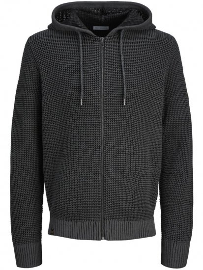 Jack & Jones Zip Knit Hoodie Black - Sweatshirts & hoodies - Sweatshirts/Hoodies grande taille homme
