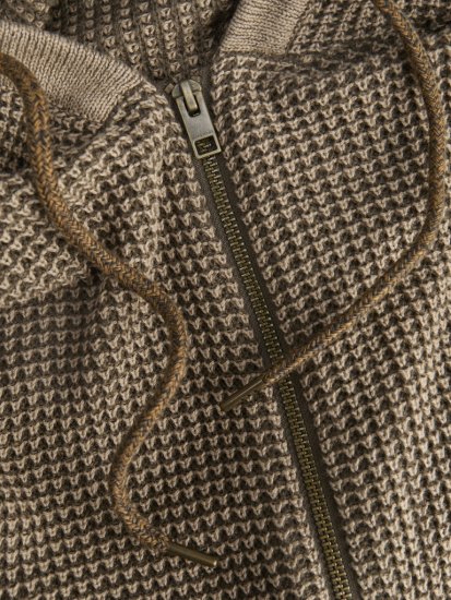 Jack & Jones Zip Knit Hoodie Crockery - Sweatshirts & hoodies - Sweatshirts/Hoodies grande taille homme