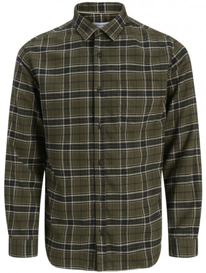 Jack & Jones James Long Sleeve Flannel Shirt Rosin - Chemises - Chemises Grandes Tailles Hommes