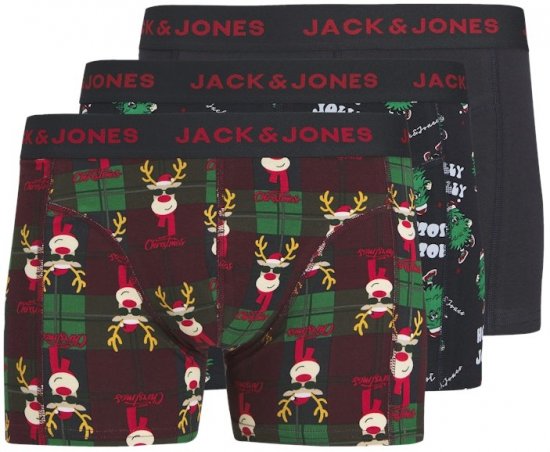 Jack & Jones Rudolph Trunks 3-Pack Dark Navy - Sous-vêtements & bain - Sous-vêtements Grande Taille