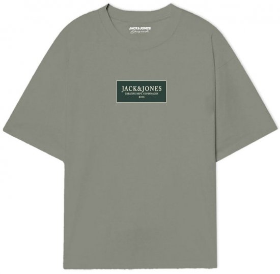 Jack & Jones Greene Crew Neck T-Shirt Seagrass - T-shirts - T-shirts Homme Grande Taille