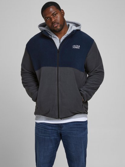 Jack & Jones Hype Fleece Ombre Blue - Vestes - Vestes homme grandes tailles