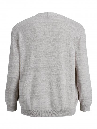Jack & Jones Blasonic Knit Cardigans Egret - Sweatshirts & hoodies - Sweatshirts/Hoodies grande taille homme