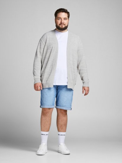 Jack & Jones Blasonic Knit Cardigans Egret - Sweatshirts & hoodies - Sweatshirts/Hoodies grande taille homme