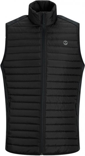 Jack & Jones MULTI BODYWARMER With COLLAR Black - Vestes - Vestes homme grandes tailles