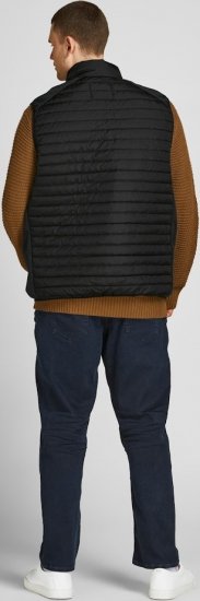 Jack & Jones MULTI BODYWARMER With COLLAR Black - Vestes - Vestes homme grandes tailles