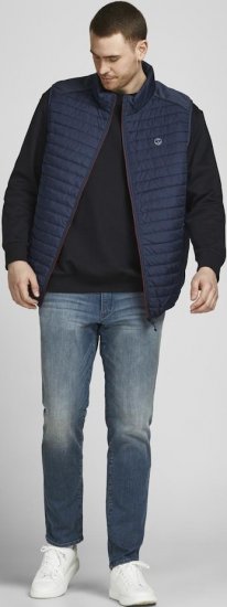 Jack & Jones MULTI BODYWARMER With COLLAR Navy Blazer - Vestes - Vestes homme grandes tailles