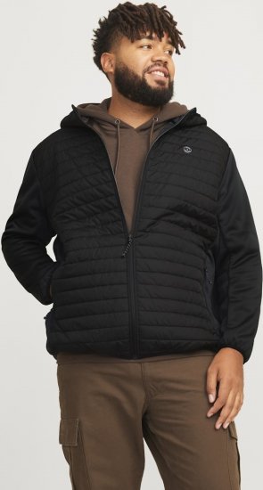Jack & Jones MULTI QUILTED SET-IN Sleeves Jacket Black - Vestes - Vestes homme grandes tailles