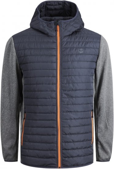 Jack & Jones MULTI QUILTED SET-IN Sleeves Jacket Grey Melange - Vestes - Vestes homme grandes tailles