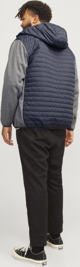 Jack & Jones MULTI QUILTED SET-IN Sleeves Jacket Grey Melange - Vestes - Vestes homme grandes tailles