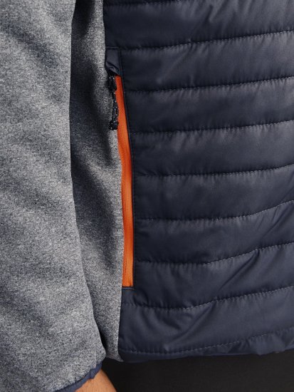 Jack & Jones MULTI QUILTED SET-IN Sleeves Jacket Grey Melange - Vestes - Vestes homme grandes tailles