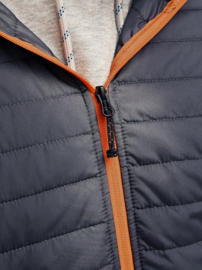 Jack & Jones MULTI QUILTED SET-IN Sleeves Jacket Grey Melange - Vestes - Vestes homme grandes tailles
