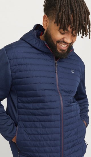Jack & Jones MULTI QUILTED SET-IN Sleeves Jacket Navy Blazer - Vestes - Vestes homme grandes tailles