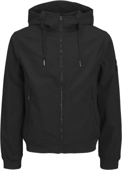 Jack & Jones BASIC Water-Resistant Softshell Jacket Black - Vestes - Vestes homme grandes tailles