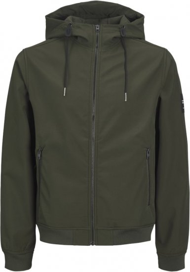 Jack & Jones BASIC Water-Resistant Softshell Jacket Green - Vestes - Vestes homme grandes tailles