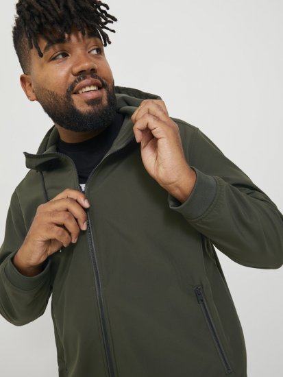 Jack & Jones BASIC Water-Resistant Softshell Jacket Green - Vestes - Vestes homme grandes tailles