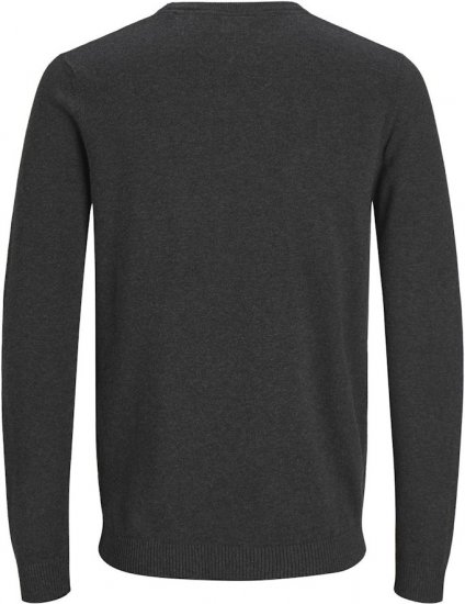 Jack & Jones BASIC Knitted Sweater Dark Grey Melange - Sweatshirts & hoodies - Sweatshirts/Hoodies grande taille homme
