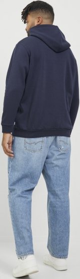 Jack & Jones BRADLEY Hoodie Navy Blazer - Sweatshirts & hoodies - Sweatshirts/Hoodies grande taille homme