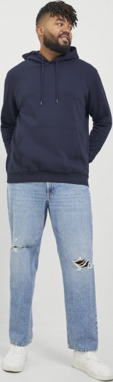 Jack & Jones BRADLEY Hoodie Navy Blazer - Sweatshirts & hoodies - Sweatshirts/Hoodies grande taille homme