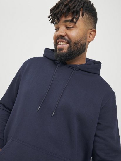 Jack & Jones BRADLEY Hoodie Navy Blazer - Sweatshirts & hoodies - Sweatshirts/Hoodies grande taille homme