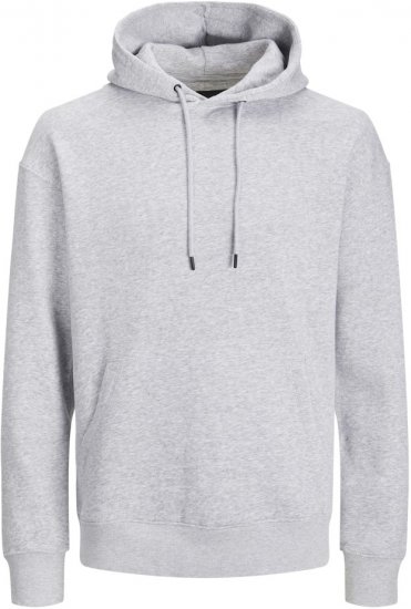 Jack & Jones BRADLEY Hoodie Light Grey Melange - Sweatshirts & hoodies - Sweatshirts/Hoodies grande taille homme